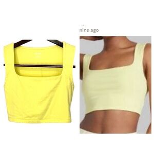 Wild fable Crop Top Square Neck Size XS Yellow